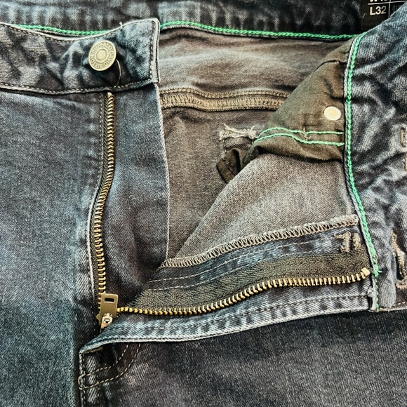 Men's Buffalo David Bitton Ash-X Slim Stretch Jeans Blue Dark Wash Size 40x32 - Picture 5 of 14